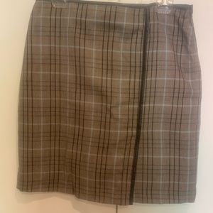 Vintage brown plaid skirt size 12